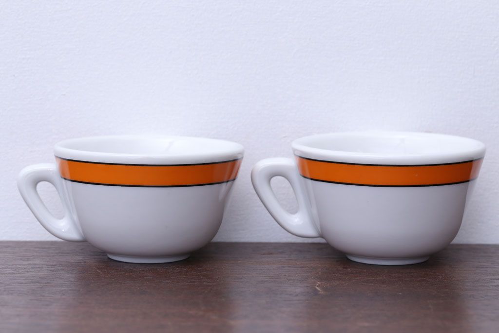 アンティーク雑貨　イタリアRichard Ginori(リチャードジノリ)　Caffe Greco(カフェグレコ)　カップ&ソーサー4客セット