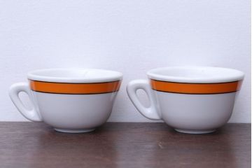 アンティーク雑貨　イタリアRichard Ginori(リチャードジノリ)　Caffe Greco(カフェグレコ)　カップ&ソーサー4客セット