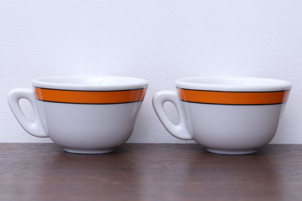 アンティーク雑貨　イタリアRichard Ginori(リチャードジノリ)　Caffe Greco(カフェグレコ)　カップ&ソーサー4客セット