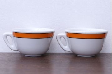 アンティーク雑貨　イタリアRichard Ginori(リチャードジノリ)　Caffe Greco(カフェグレコ)　カップ&ソーサー4客セット