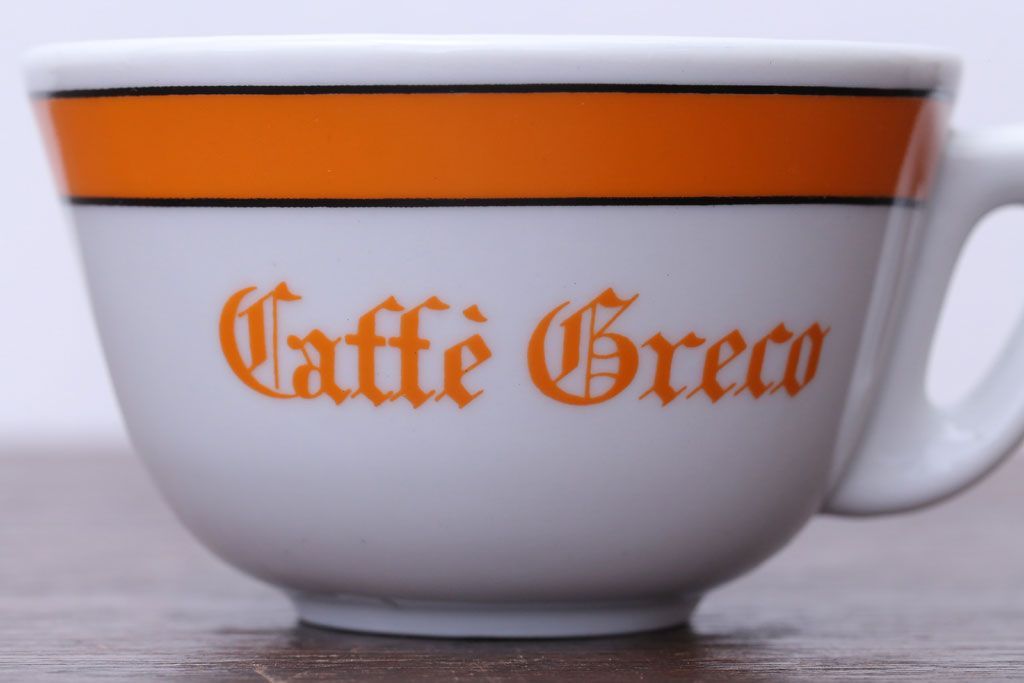 アンティーク雑貨　イタリアRichard Ginori(リチャードジノリ)　Caffe Greco(カフェグレコ)　カップ&ソーサー4客セット