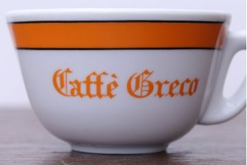 アンティーク雑貨　イタリアRichard Ginori(リチャードジノリ)　Caffe Greco(カフェグレコ)　カップ&ソーサー4客セット