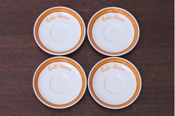 アンティーク雑貨　イタリアRichard Ginori(リチャードジノリ)　Caffe Greco(カフェグレコ)　カップ&ソーサー4客セット