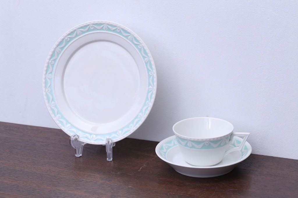 アンティーク雑貨　KPM Berlin(ベルリン王立磁器製陶所)　カップ&ソーサー・ケーキ皿