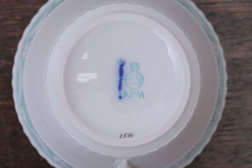 アンティーク雑貨　KPM Berlin(ベルリン王立磁器製陶所)　カップ&ソーサー・ケーキ皿