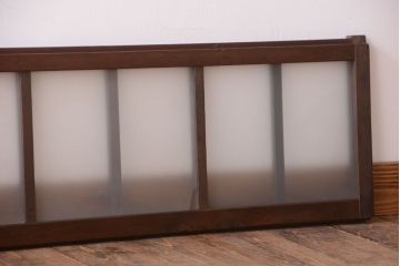 和製アンティーク　すりガラス入り!古い木製の小さなガラス戸2枚セット(1)