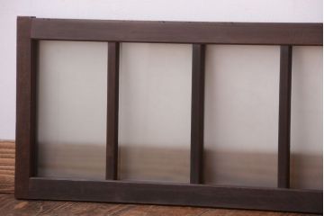 和製アンティーク　すりガラス入り!古い木製の小さなガラス戸2枚セット(2)