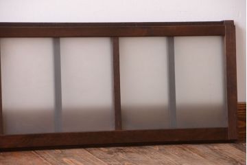 和製アンティーク　すりガラス入り!古い木製の小さなガラス戸2枚セット(2)