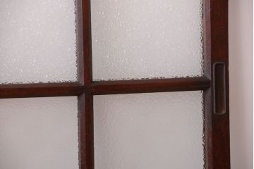 和製アンティーク　ダイヤガラス入り!レトロなガラス戸2枚セット