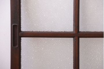 和製アンティーク　ダイヤガラス入り!レトロなガラス戸2枚セット