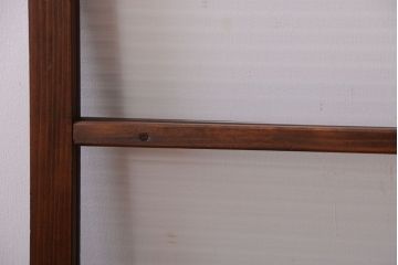 和製アンティーク　モールガラス入り!小さなガラス引き戸2枚セット