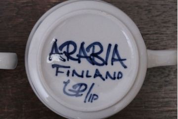 アンティーク雑貨　北欧フィンランド　アラビア(ARABIA)アネモネ・カップ&ソーサー2客セット