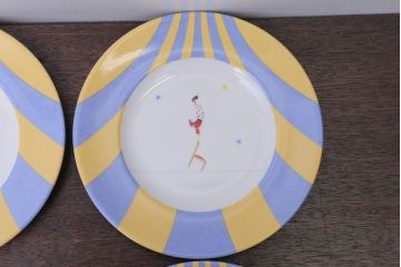 アンティーク雑貨　美品　HERMES(エルメス)　CIRCUS(サーカス)　プレート皿4枚セット