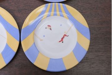 アンティーク雑貨　美品　HERMES(エルメス)　CIRCUS(サーカス)　プレート皿4枚セット