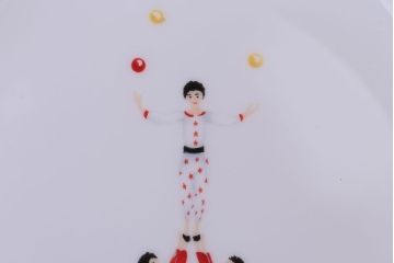 アンティーク雑貨　美品　HERMES(エルメス)　CIRCUS(サーカス)　プレート皿4枚セット