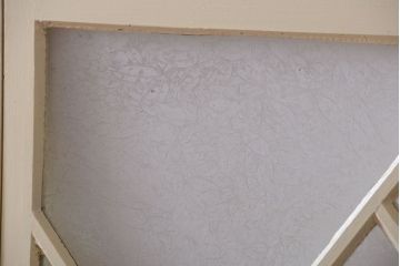 アンティーク　珍しい菱形デザイン!おしゃれな結霜ガラス引き戸2枚セット