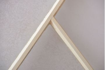 アンティーク　珍しい菱形デザイン!おしゃれな結霜ガラス引き戸2枚セット