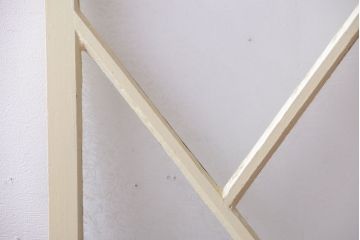 アンティーク　珍しい菱形デザイン!おしゃれな結霜ガラス引き戸2枚セット