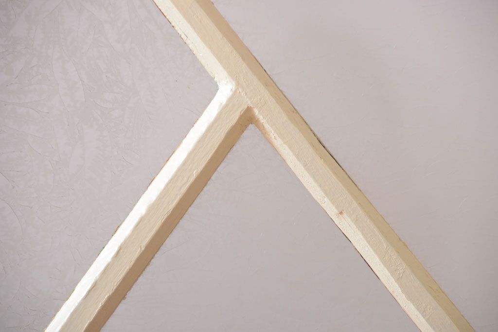 アンティーク　珍しい菱形デザイン!おしゃれな結霜ガラス引き戸2枚セット