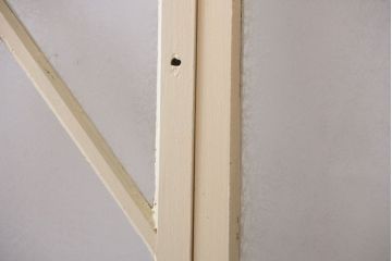 アンティーク　珍しい菱形デザイン!おしゃれな結霜ガラス引き戸2枚セット