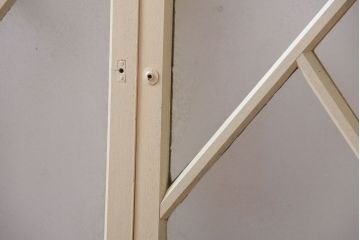 アンティーク　珍しい菱形デザイン!おしゃれな結霜ガラス引き戸2枚セット