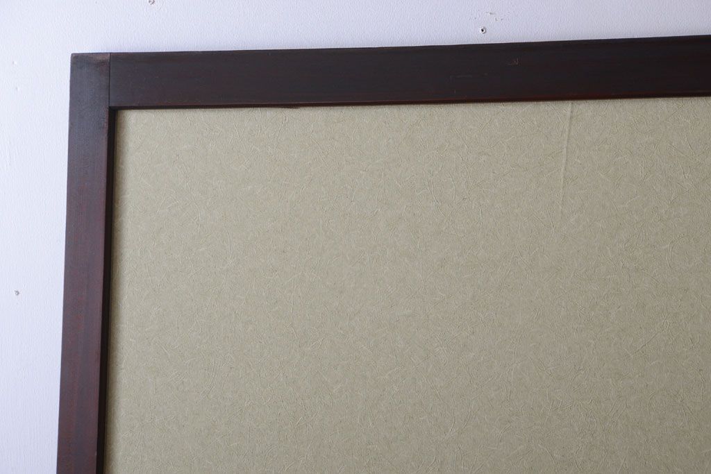 古民具・骨董 和紙貼りの上品な格子帯戸2枚セット(ガラス帯戸)