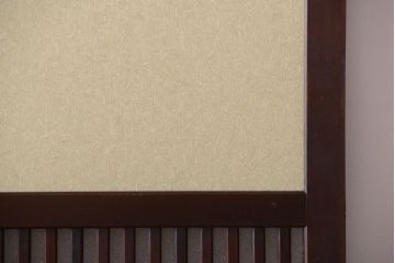 古民具・骨董 和紙貼りの上品な格子帯戸2枚セット(ガラス帯戸)