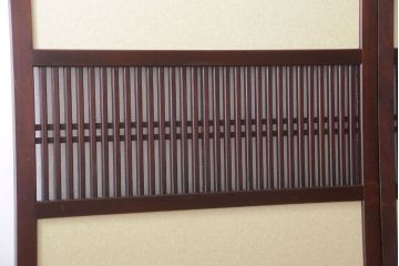 古民具・骨董 和紙貼りの上品な格子帯戸2枚セット(ガラス帯戸)