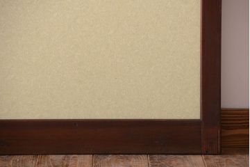 古民具・骨董 和紙貼りの上品な格子帯戸2枚セット(ガラス帯戸)
