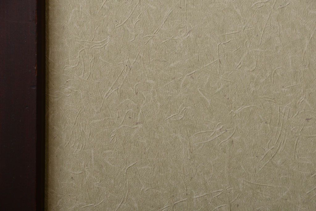 古民具・骨董 和紙貼りの上品な格子帯戸2枚セット(ガラス帯戸)