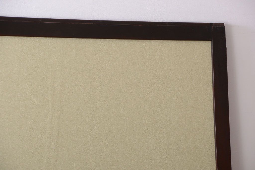 古民具・骨董 和紙貼りの上品な格子帯戸2枚セット(ガラス帯戸)