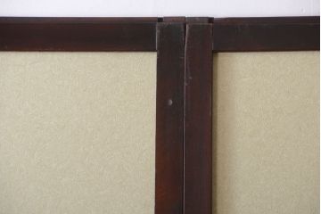 古民具・骨董 和紙貼りの上品な格子帯戸2枚セット(ガラス帯戸)