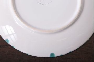 アンティーク雑貨　オーストリア　GMUNDNER KERAMIK(グムンドナーケラミック)　Grungeflammt(グリュングフラムト)シリーズ　スープカップ2客皿4枚セット