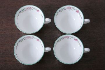 アンティーク雑貨　イギリスMINTON(ミントン)　Haddon Hall(ハドンホール)　カップ&ソーサー4客セット