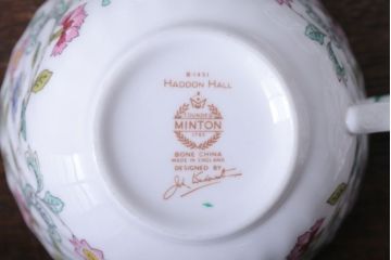 アンティーク雑貨　イギリスMINTON(ミントン)　Haddon Hall(ハドンホール)　カップ&ソーサー4客セット