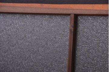 古民具・骨董　ダイヤガラス入り!古い木製の明り取り(明かり取り)(1)