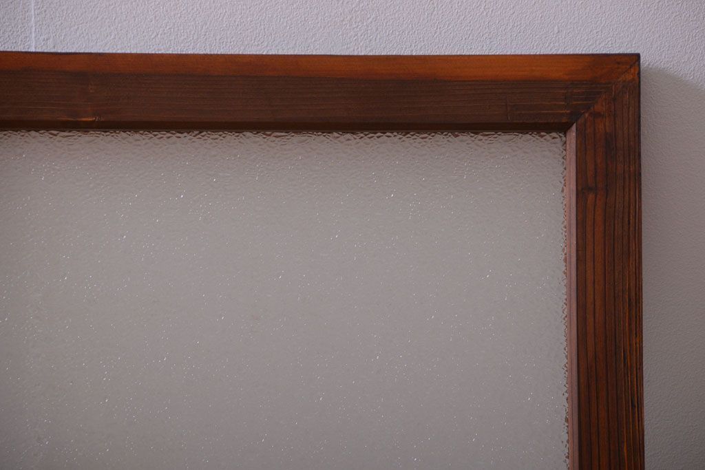 古民具・骨董　ダイヤガラス入り!古い木製の明り取り(明かり取り)(1)