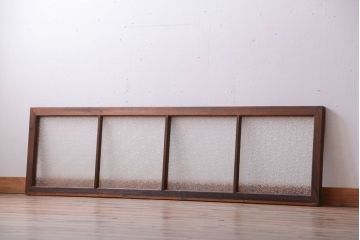 古民具・骨董　ダイヤガラス入り!古い木製の明り取り(明かり取り)(2)