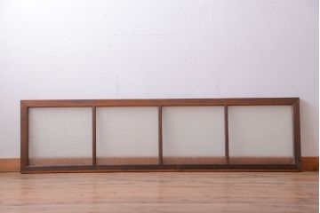 古民具・骨董　ダイヤガラス入り!古い木製の明り取り(明かり取り)(2)