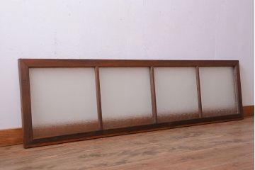 古民具・骨董　ダイヤガラス入り!古い木製の明り取り(明かり取り)(2)