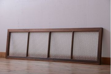 古民具・骨董　ダイヤガラス入り!古い木製の明り取り(明かり取り)(2)