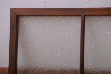 古民具・骨董　ダイヤガラス入り!古い木製の明り取り(明かり取り)(2)