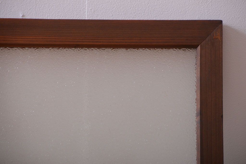 古民具・骨董　ダイヤガラス入り!古い木製の明り取り(明かり取り)(2)