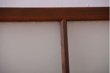 古民具・骨董　ダイヤガラス入り!古い木製の明り取り(明かり取り)(2)