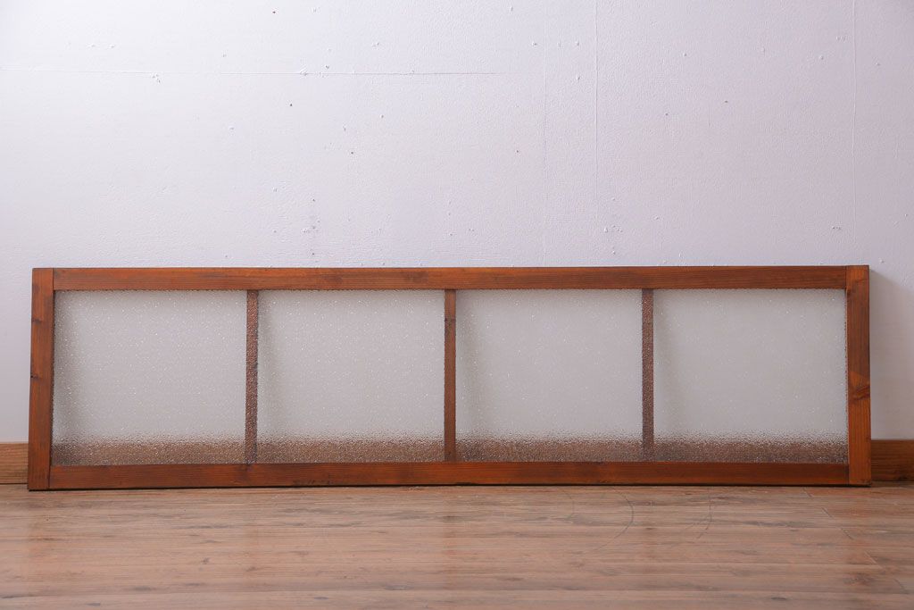 古民具・骨董　ダイヤガラス入り!古い木製の明り取り(明かり取り)(2)