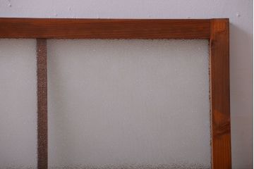 古民具・骨董　ダイヤガラス入り!古い木製の明り取り(明かり取り)(2)