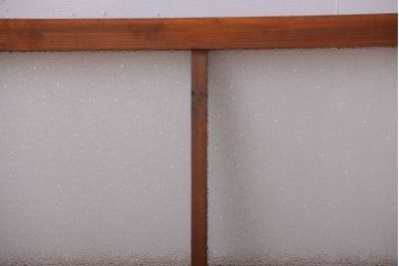 古民具・骨董　ダイヤガラス入り!古い木製の明り取り(明かり取り)(2)