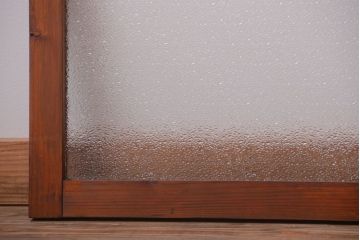 古民具・骨董　ダイヤガラス入り!古い木製の明り取り(明かり取り)(2)