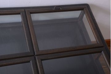アンティーク家具　和製アンティーク　極めて珍しい!引き出し付きガラス蓋の外れる高級ガラスケース