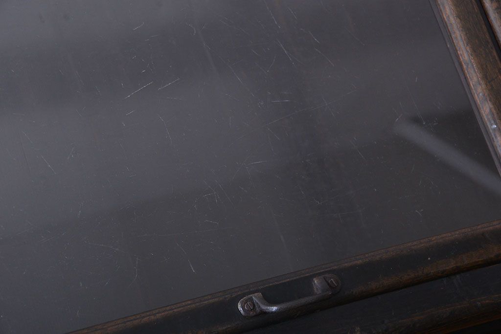 アンティーク家具　和製アンティーク　極めて珍しい!引き出し付きガラス蓋の外れる高級ガラスケース